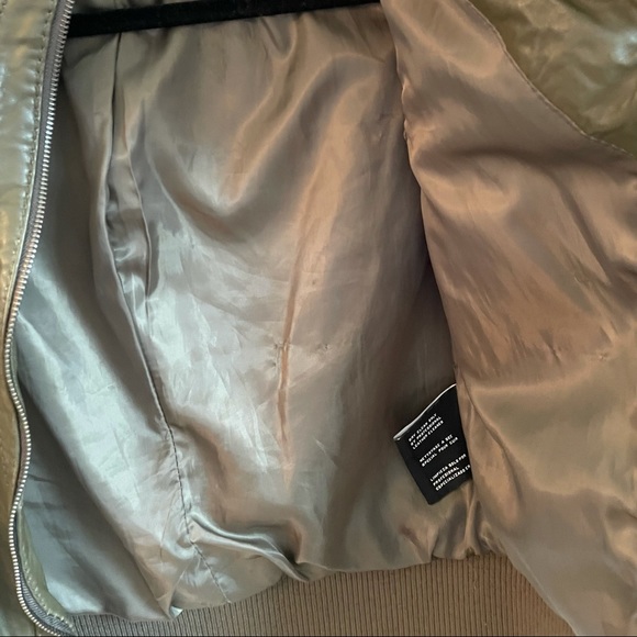 MICHAEL Michael Kors Faux Leather Bomber Jacket - Picture 10 of 10